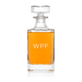 Personalised Classic Initials Square Decanter