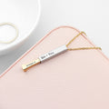 Personalised Gold and Silver Square Hidden Message Capsule Women's Necklace
