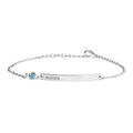 Personalised Silver Birthstone Swarovski Crystal Bracelet
