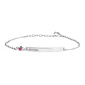 Personalised Silver Birthstone Swarovski Crystal Bracelet