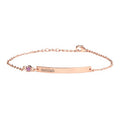 Personalised Rose Gold Birthstone Swarovski Crystal Bracelet