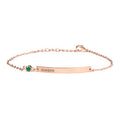 Personalised Rose Gold Birthstone Swarovski Crystal Bracelet