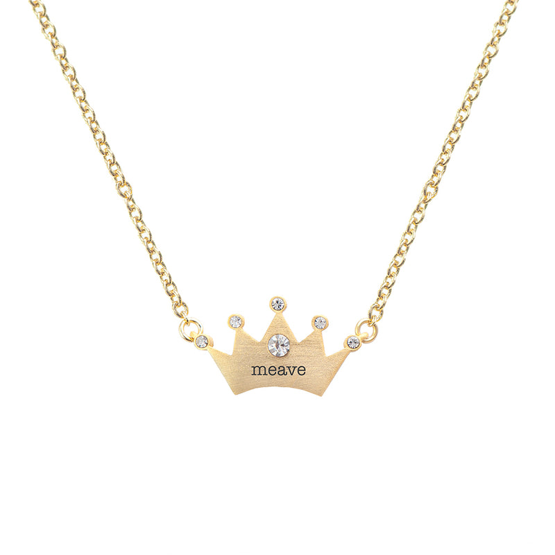 Personalised Kids Princess Crown Necklace