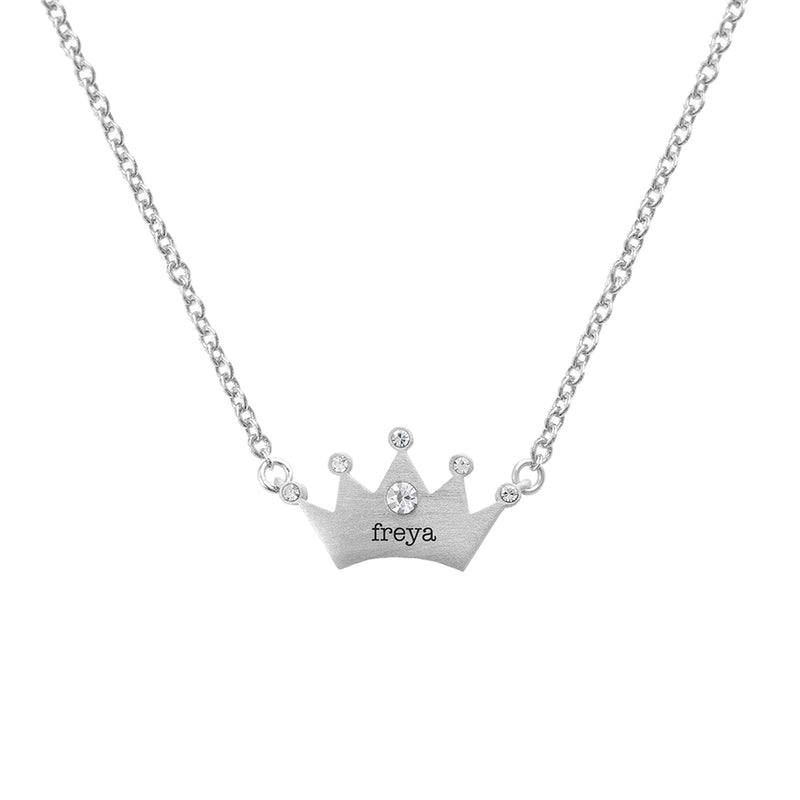 Personalised Kids Princess Crown Necklace