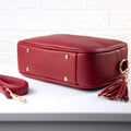 Personalised Luxury Crossbody Bag in Red