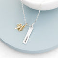 Personalised Tree of Life Vertical Bar Necklace