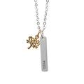 Personalised Tree of Life Vertical Bar Necklace
