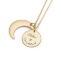 Personalised Eid Mubarak Matte Moon and Sun Necklace
