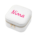 Personalised Summer Style White Jewellery Case - Pink