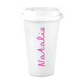 Personalised Summer Style Ceramic Travel Mug - Pink