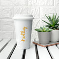 Personalised Summer Style Ceramic Travel Mug - Yellow