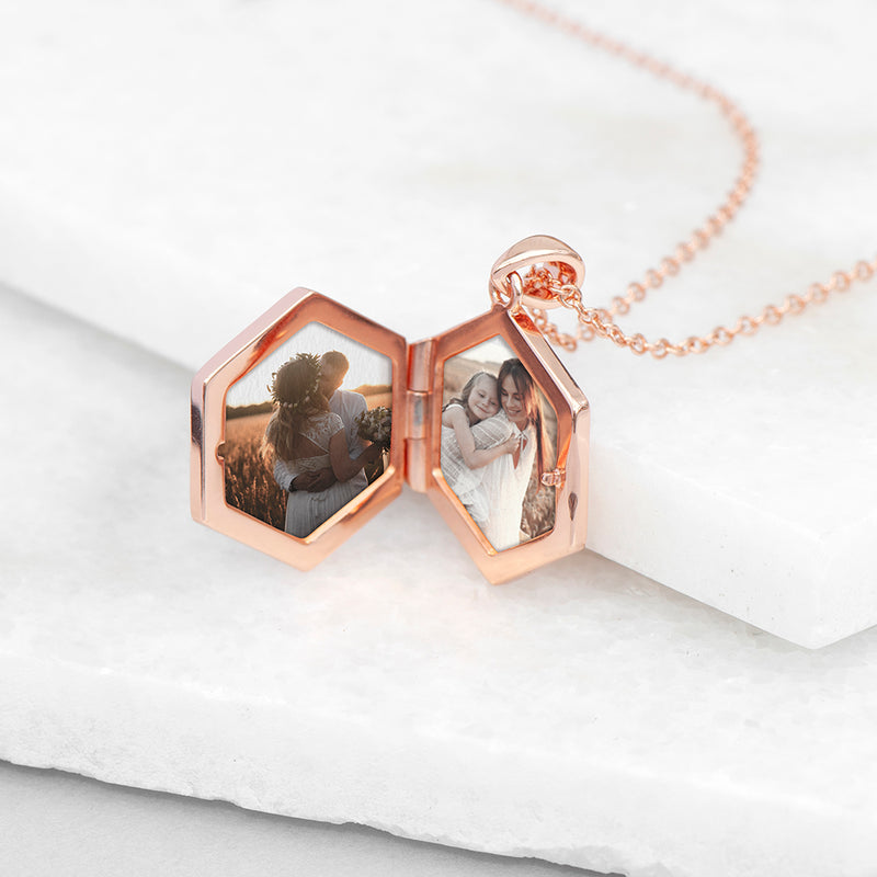 Personalised Hexagonal Photo Locket