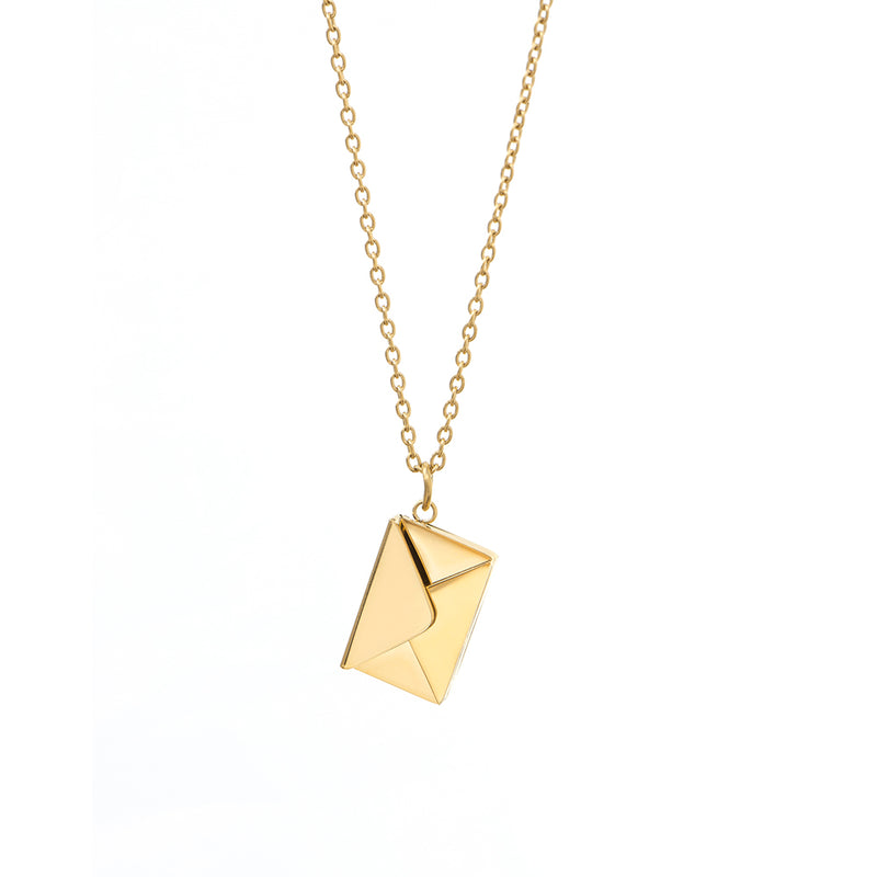 Personalised Secret Message Envelope Necklace