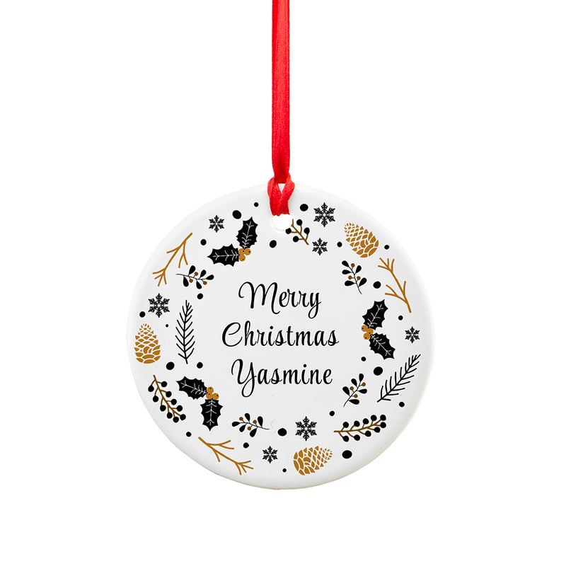 Personalised Botanical Nordic Ornament