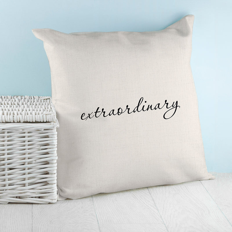 Personalised Empowering Word Cushion Cover