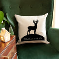 Personalised Reindeer Silhouette Cushion Cover