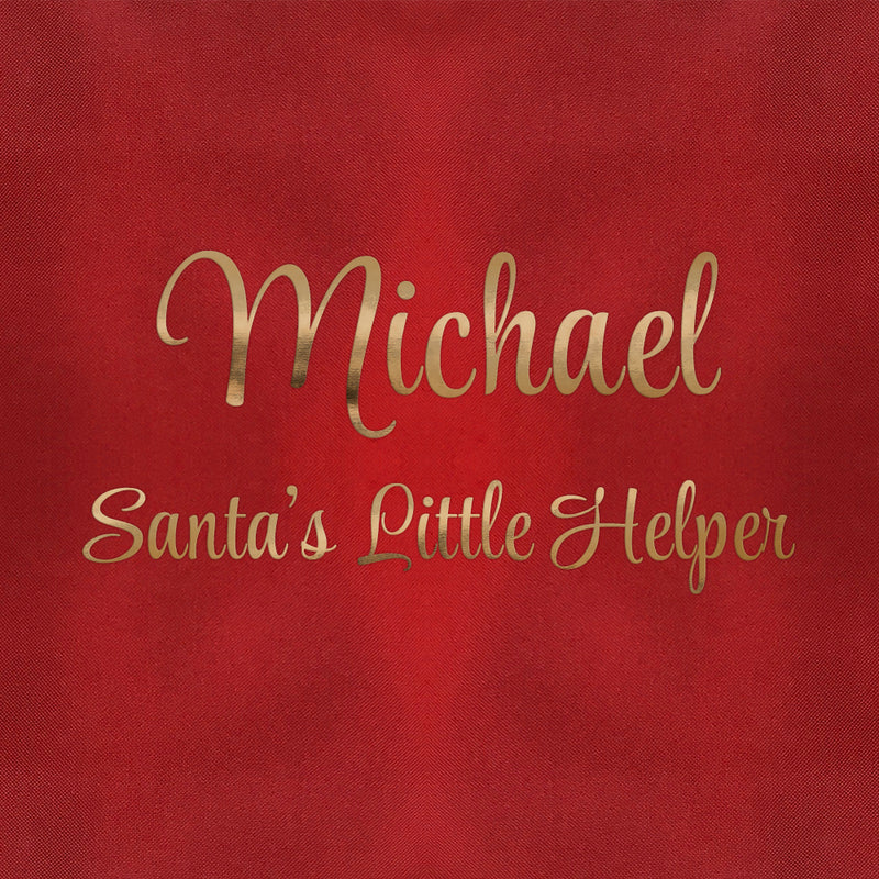 Personalised Santas Little Helper Childrens Red Waterproof Apron