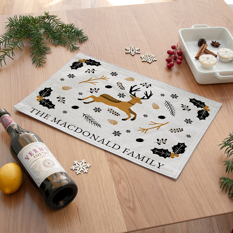 Personalised Nordic Woodland Placemat