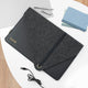 Personalised Monogrammed Black Vegan Apple Leather Laptop Sleeve - 13 inch