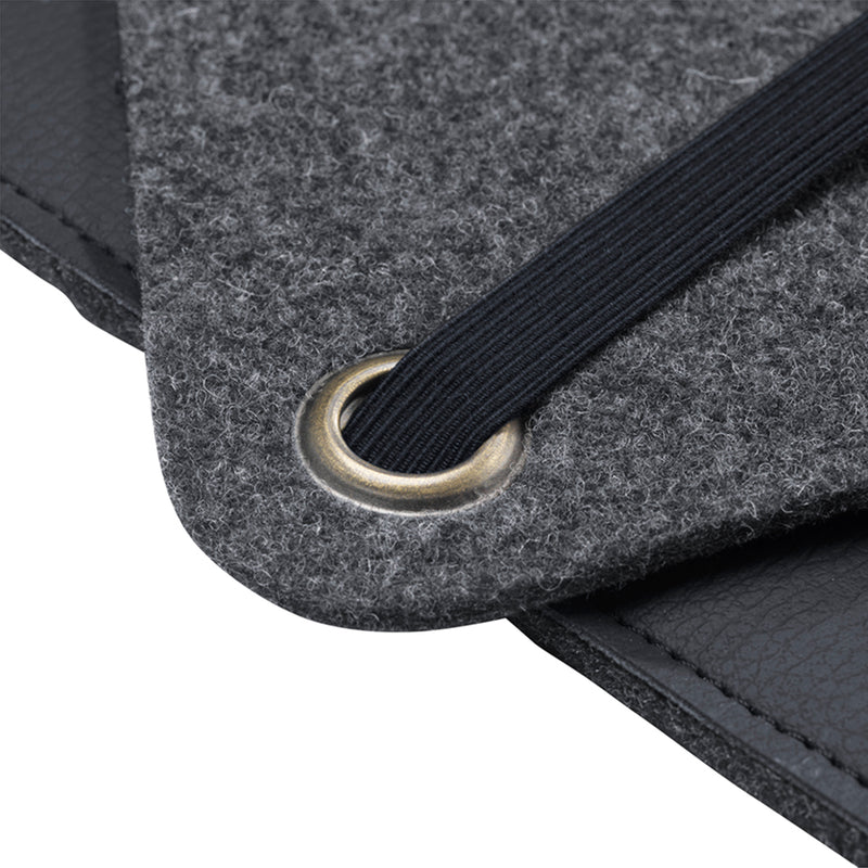 Personalised Monogrammed Black Vegan Apple Leather Laptop Sleeve - 13 inch