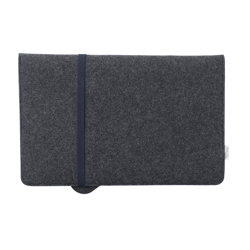 Personalised Monogrammed Black Vegan Apple Leather Laptop Sleeve - 13 inch