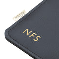 Personalised Monogrammed Black Vegan Apple Leather Laptop Sleeve - 13 inch
