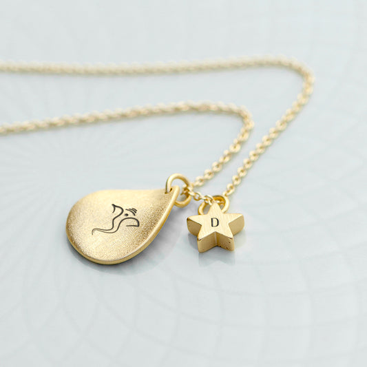 Personalised Diwali Petal Ganesh Necklace, front detail