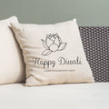 Personalised Diwali Lotus Cushion Cover