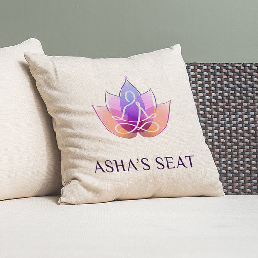 Personalised Colourful Lotus Cushion Cover, alternate view