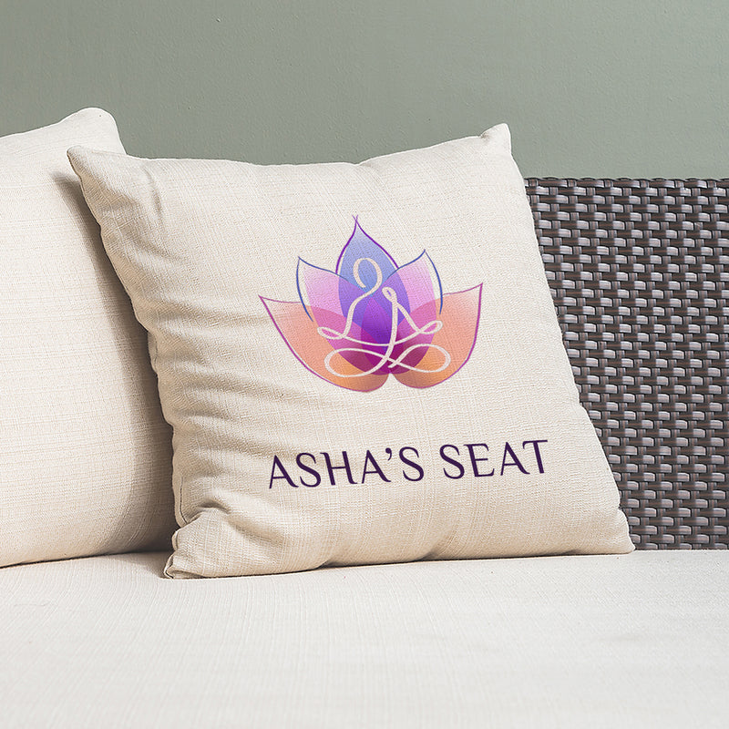 Personalised Colourful Lotus Cushion Cover