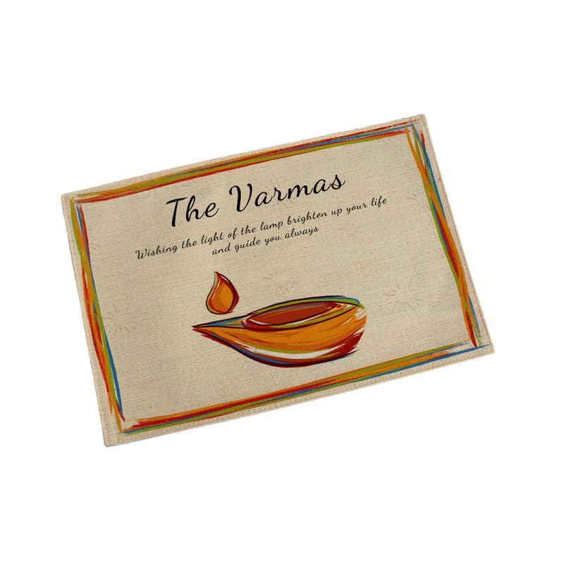 Personalised Diwali Colourful Light Placemat