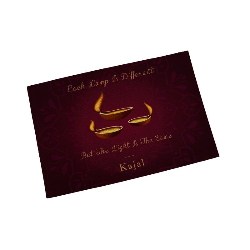 Personalised Diwali Lamp Placemat