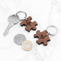 Personalised You Complete Me Romantic Jigsaw Keyring
