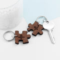 Personalised You Complete Me Romantic Jigsaw Keyring