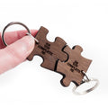 Personalised You Complete Me Romantic Jigsaw Keyring