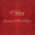 Personalised Santas Little Helper Childrens Red Waterproof Apron