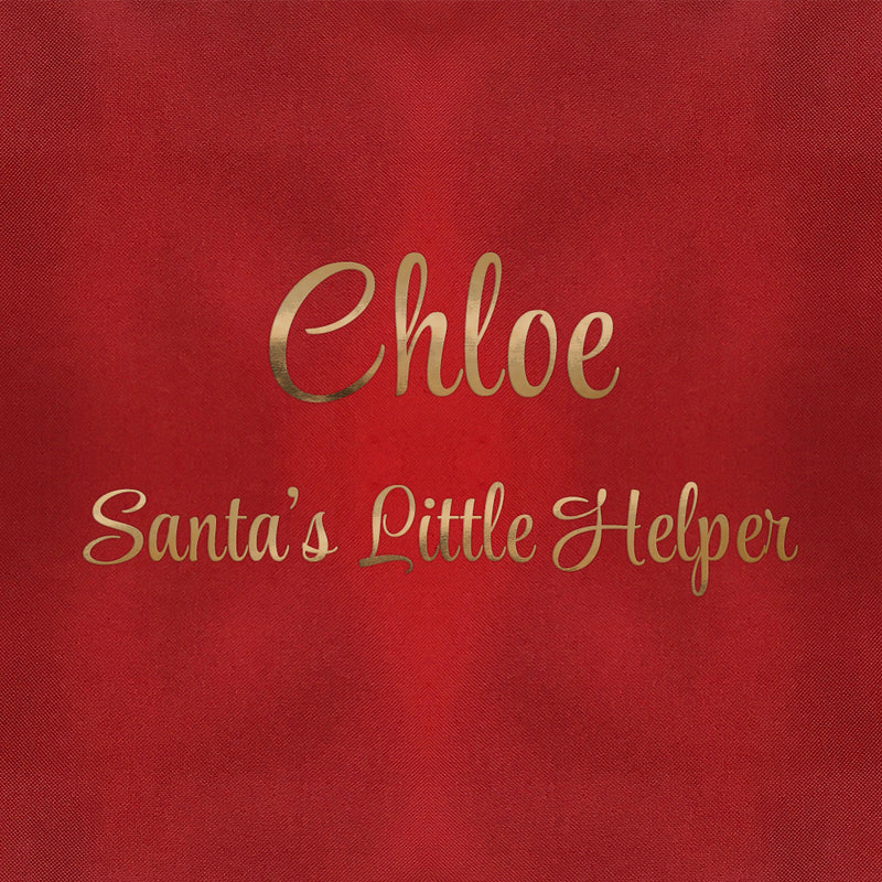 Personalised Santas Little Helper Childrens Red Waterproof Apron