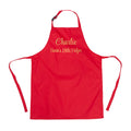 Personalised Santas Little Helper Childrens Red Waterproof Apron