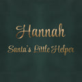 Personalised Santas Little Helper Childrens Green Waterproof Apron