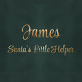 Personalised Santas Little Helper Childrens Green Waterproof Apron