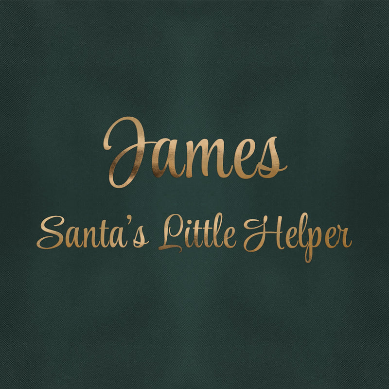 Personalised Santas Little Helper Childrens Green Waterproof Apron
