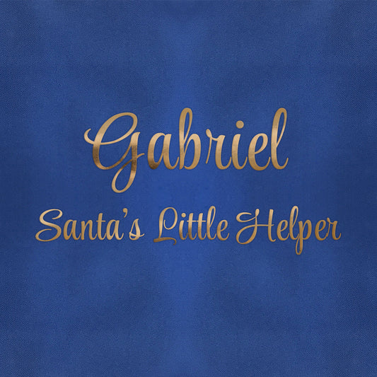 Personalised Santas Little Helper Childrens Blue Waterproof Apron