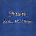 Personalised Santas Little Helper Childrens Blue Waterproof Apron