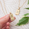 Personalised Sun Tarot Card Necklace