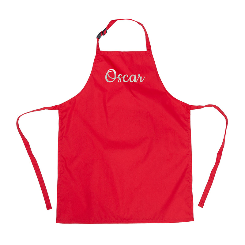 Personalised Children's Red Waterproof Apron