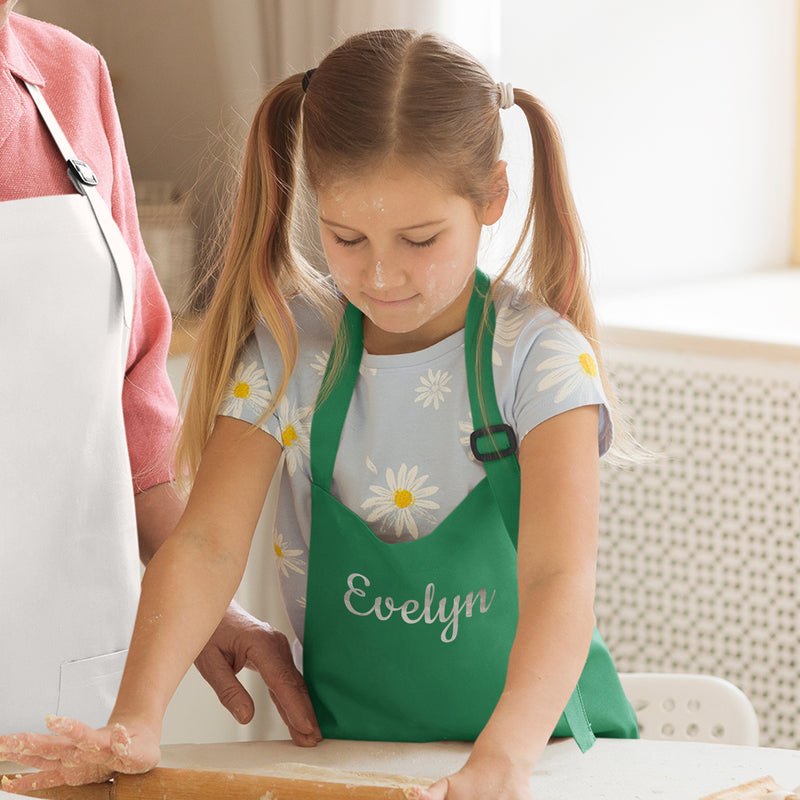 Personalised Children's Green Waterproof Apron