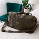 Personalised Monogrammed Luxury Waxed Canvas Holdall