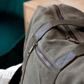 Personalised Monogrammed Luxury Waxed Canvas Holdall