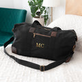 Personalised Monogrammed Luxury Waxed Canvas Holdall