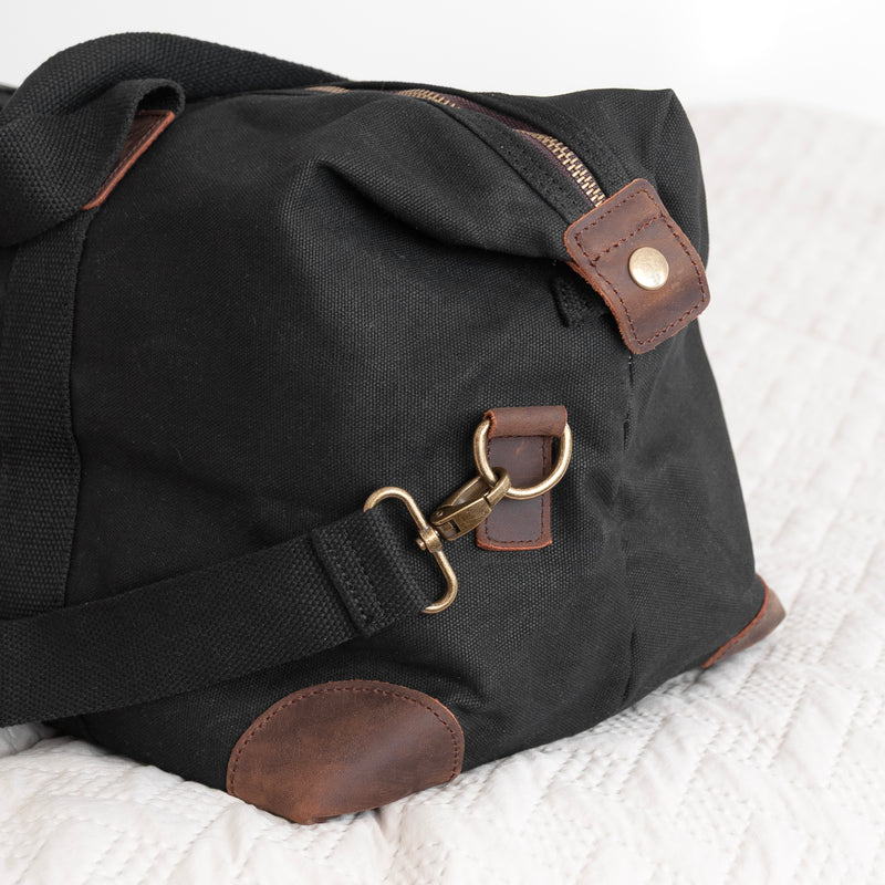 Personalised Monogrammed Luxury Waxed Canvas Holdall